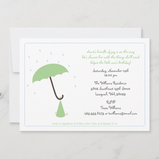 Invitation Baby shower Umbrella (Devant)