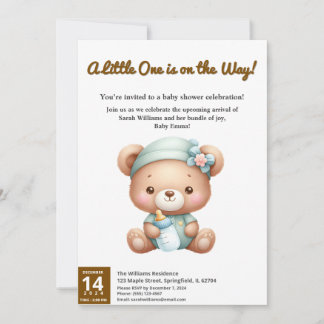 Invitation baby shower : Un petit en chemin !