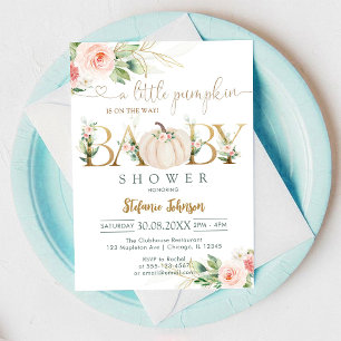 Invitation Baby Shower Une petite citrouille