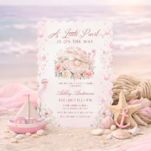 Invitation Baby Shower Une Petite Fille Perle