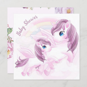 Invitation Baby shower Unicorn