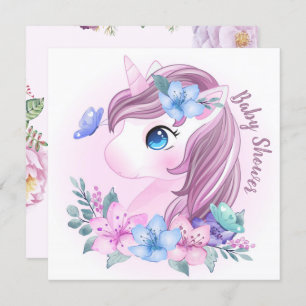 Invitation Baby shower Unicorn