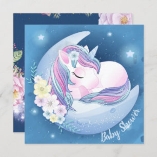 Invitation Baby shower Unicorn