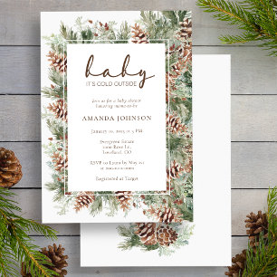Invitation Baby Shower Vacances d'Hiver