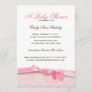 Invitation Baby shower Valentine Candy