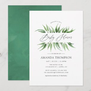 Invitation Baby Shower Végétal