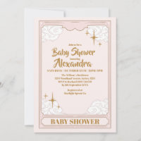 Baby shower végétal céleste vintage