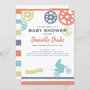 Invitation Baby shower Vélo De Chemin