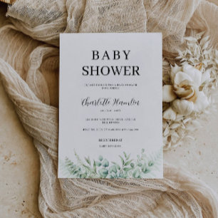 Invitation Baby shower verdoyant