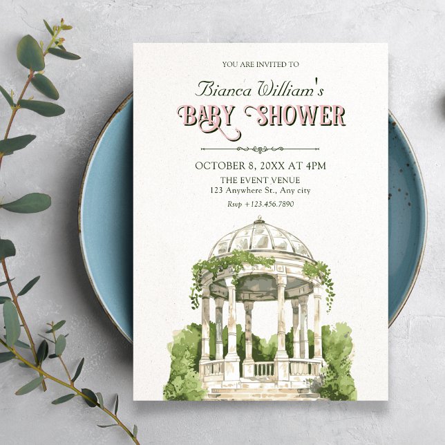 Invitation Baby shower verdure de jardin (Créateur téléchargé)