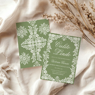 Invitation Baby shower vert Cielito Lindo Sage