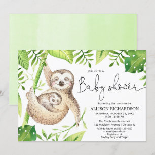 Invitation baby shower vert doux et neutre pour les deux sexe