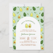 Baby shower vert Saint-Guacamole Avocado
