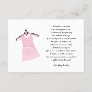 Invitation baby shower vestimentaire de ballet remerciement