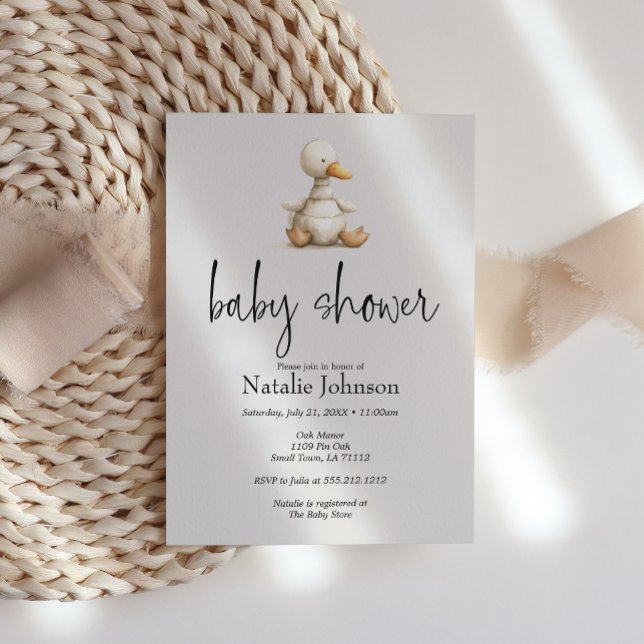 Invitation Baby shower vintage d'animaux de pépinière (Créateur téléchargé)