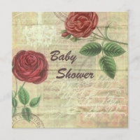 Baby shower vintage de lustre et de collage de