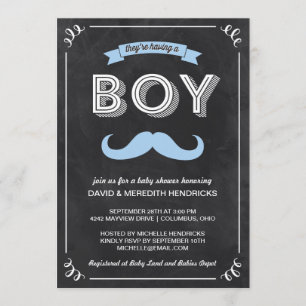 Invitation Baby shower vintage de tableau