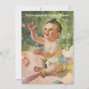 Invitation Baby shower vintage, Enfants Fille Fille