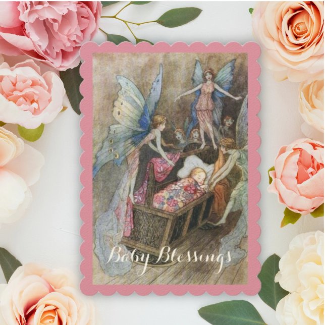 Invitation Baby shower vintage Fairy (Créateur téléchargé)