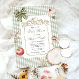 Invitation Baby shower Vintage floral