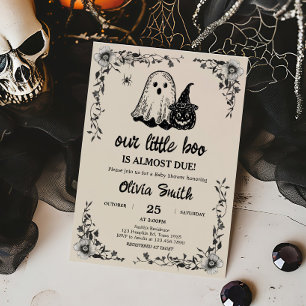 Invitation Baby shower Vintage gothique d'Halloween