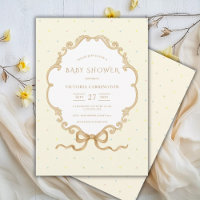 Baby shower vintage Polka Dot Jaune Aquarelle