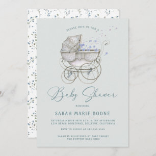 Invitation Baby shower Vintage pour bébé
