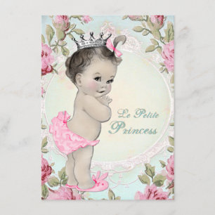Invitation Baby-Shower Vintage Princess