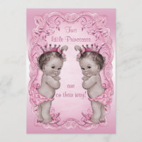 Baby shower vintage rose de princesse Twins