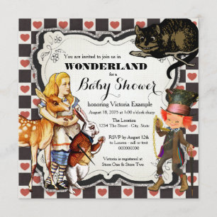 Invitation Baby shower Vintage Wonderland