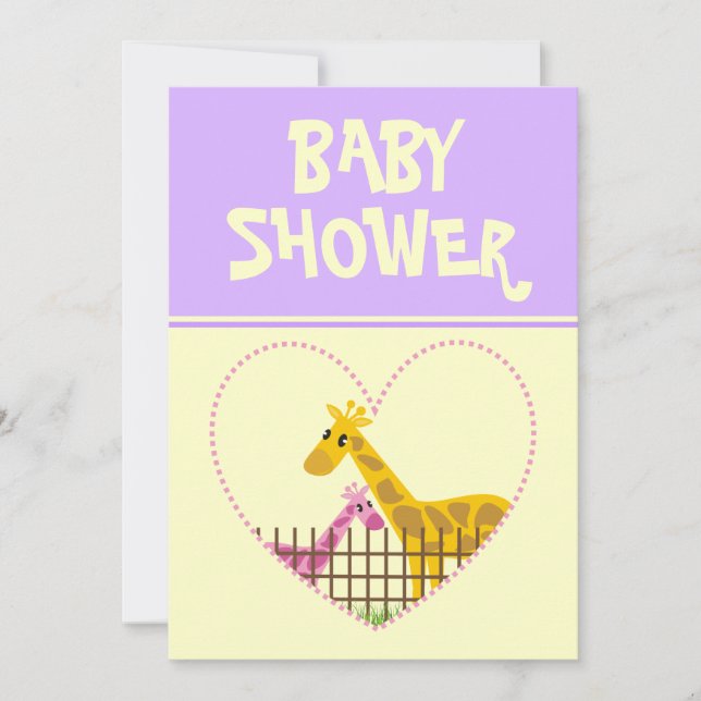Invitation baby shower-violet (Devant)