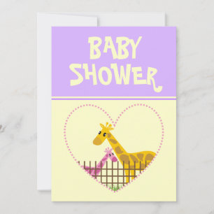 Invitation baby shower-violet