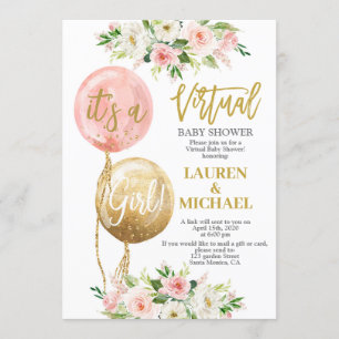 Invitation Baby shower virtuel