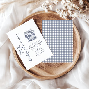 Invitation Baby-Shower Virtuel au Charme Campagnard Rétro
