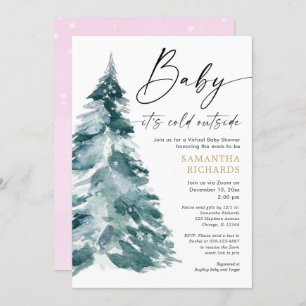 Invitation baby shower virtuel bébé il fait froid dehors fill