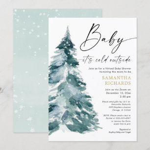 Invitation baby shower virtuel Bébé il fait froid en dehors d