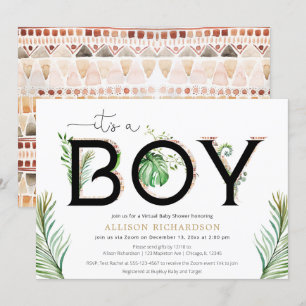 Invitation Baby shower virtuel C'est une jungle de safari