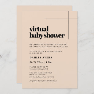 Invitation Baby shower virtuel chic simple