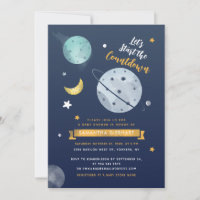 Baby shower virtuel de compte d'espace extra-atmos