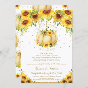Invitation Baby shower virtuel de tournesol Citrouille par co
