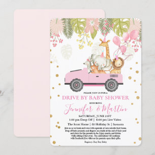 Invitation Baby shower virtuel Drive By Baby shower