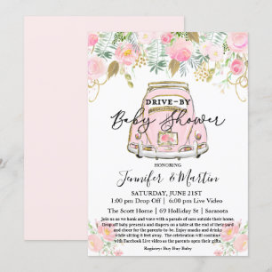 Invitation Baby shower virtuel Drive By Baby shower