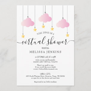 Invitation Baby Shower Virtuel En Ligne À Distance Par La Pos