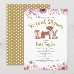 Invitation Baby Shower Virtuel En Ligne À Distance Par La Pos