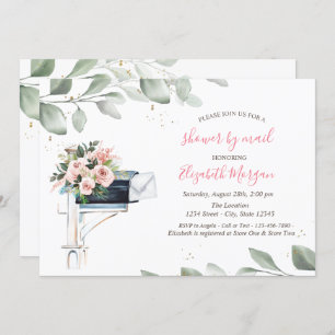 Invitation Baby shower virtuel Feuille d'arbre de boîte aux l