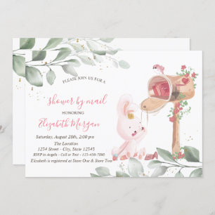 Invitation Baby shower virtuel lapin bébé