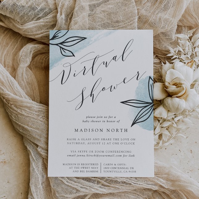 Invitation Baby shower virtuel longue distance Secret Garden (Créateur téléchargé)
