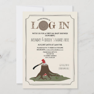 Invitation Baby shower Virtuel Par Courrier Connexion Arbores