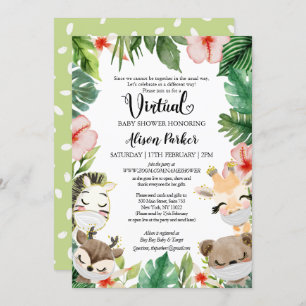 Invitation Baby shower virtuel pour GARY   Amis Safari