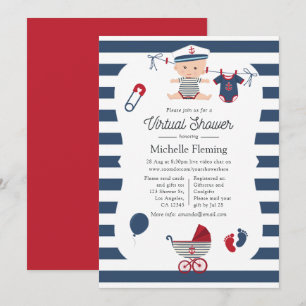 Invitation Baby-Shower Virtuel Thème Marin